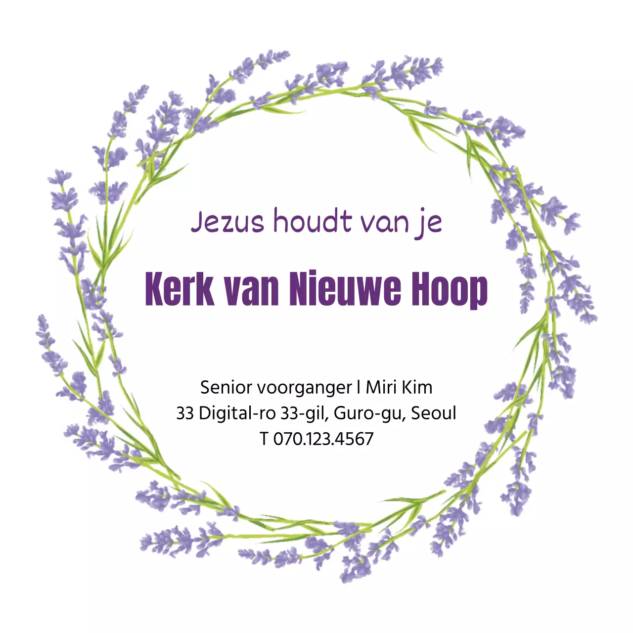 Paars Vintage Illustratie Frame Kerk
