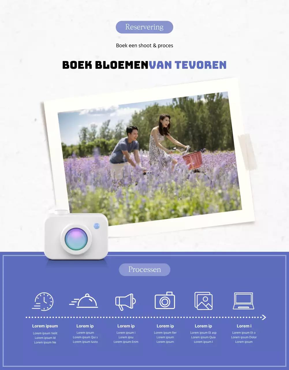 Snap details voor de paars-witte combinatie