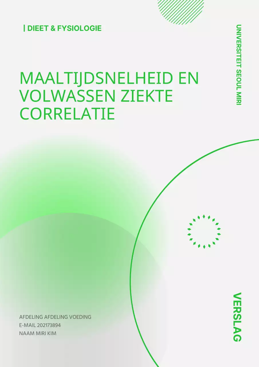 Schone rapportomslag met groen kleurverloop en geometrische vormen