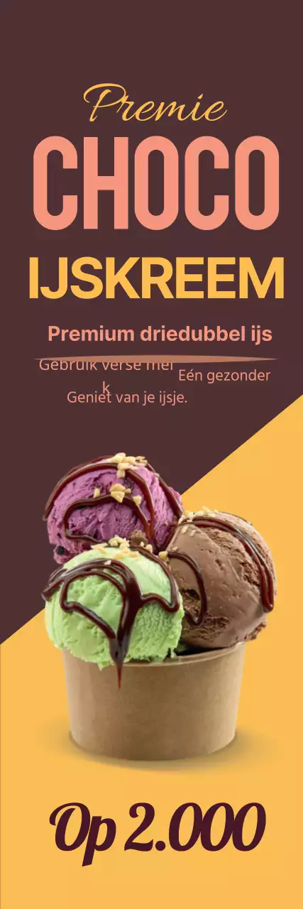 Promo bruin geel net ijs