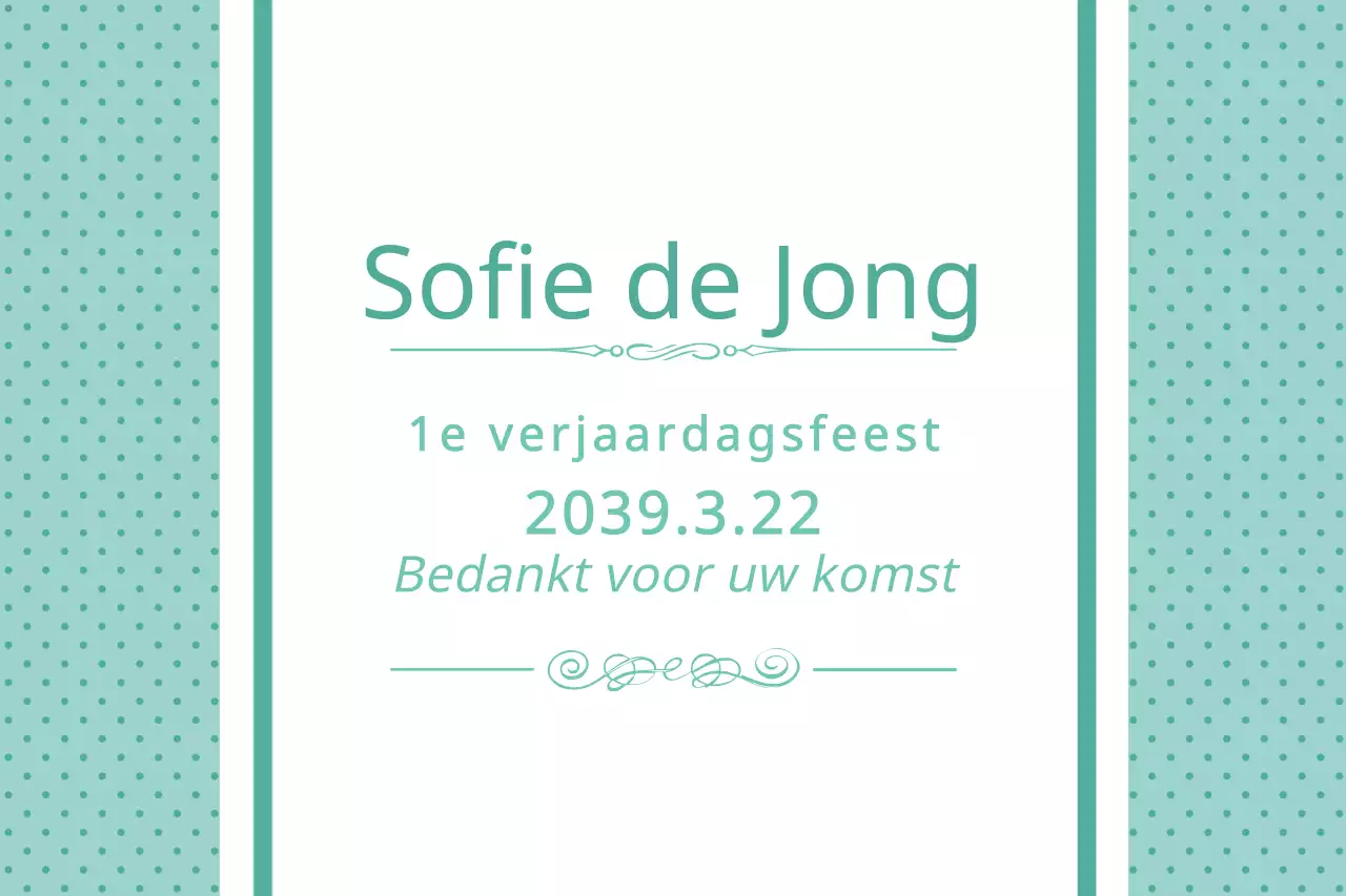 Bedankt voor uw komst