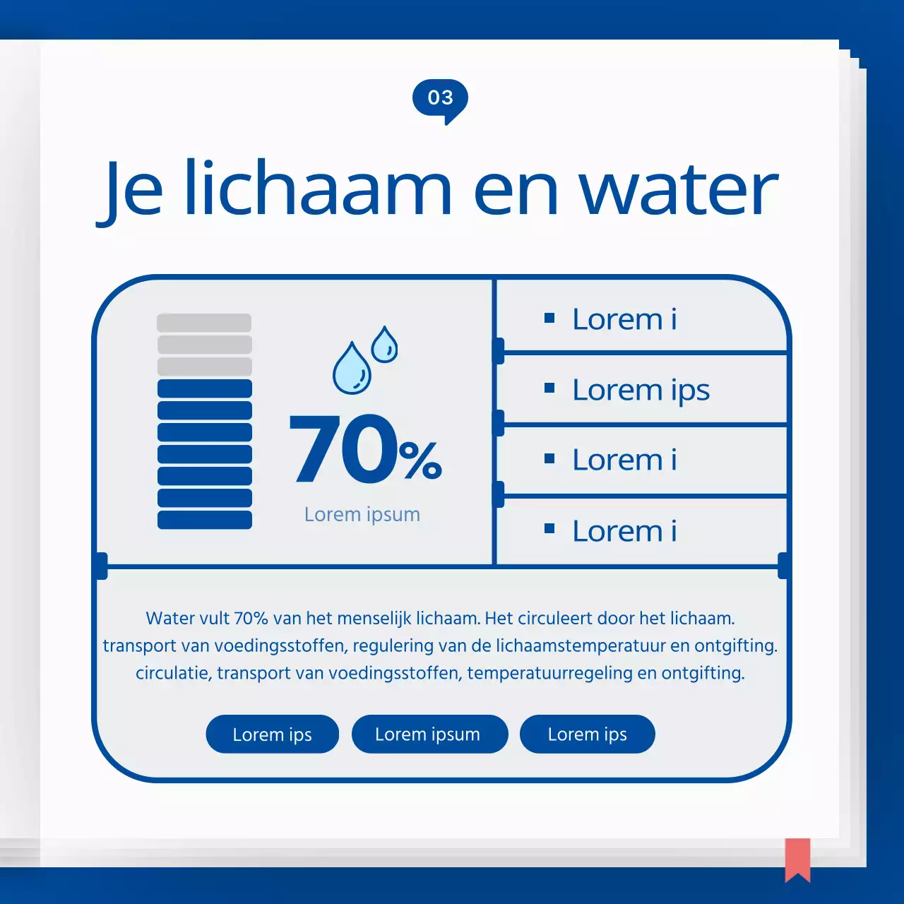 Blauw en hemelsblauw pictogram concept water encyclopedie