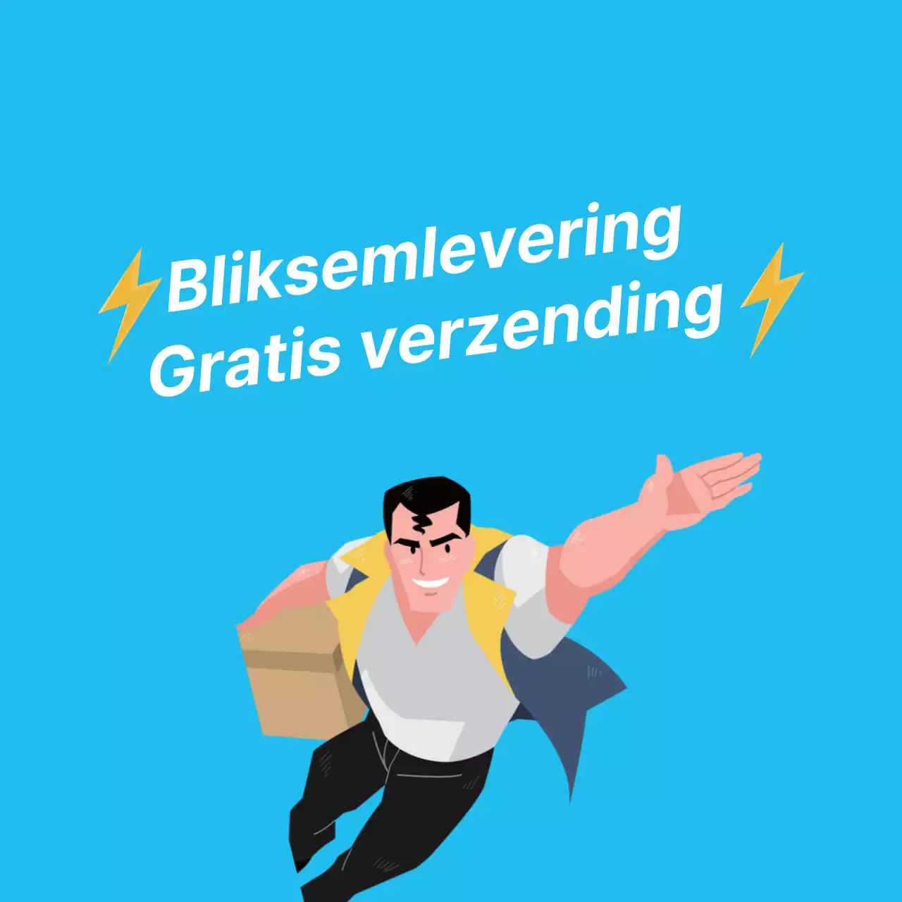 Blauwe illustratie Promoot schone verzending