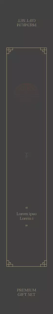 Bruine Luxueuze Geïllustreerde Chuseok Geschenkset