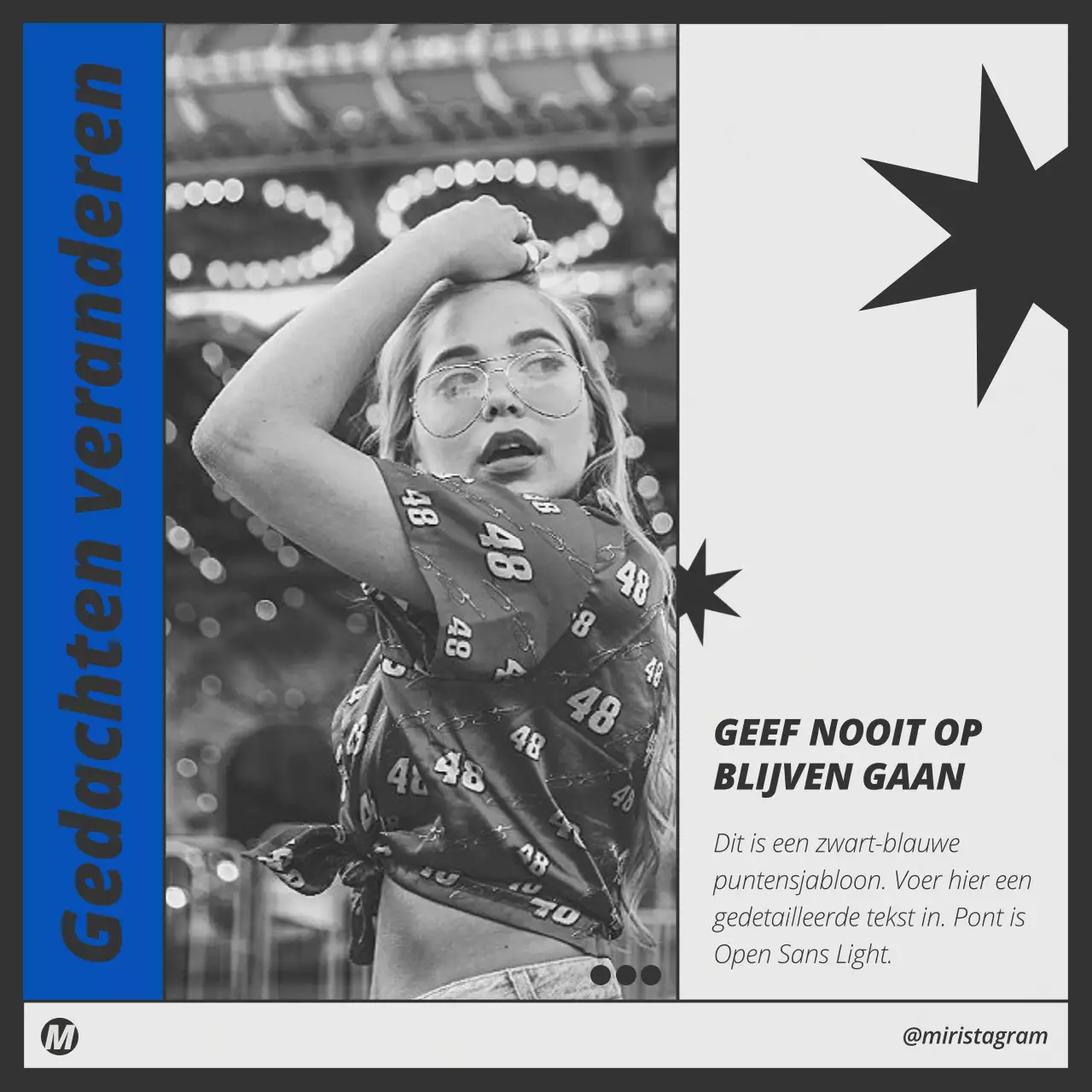 Een hip concept layout bundelpakket in blauw en zwart