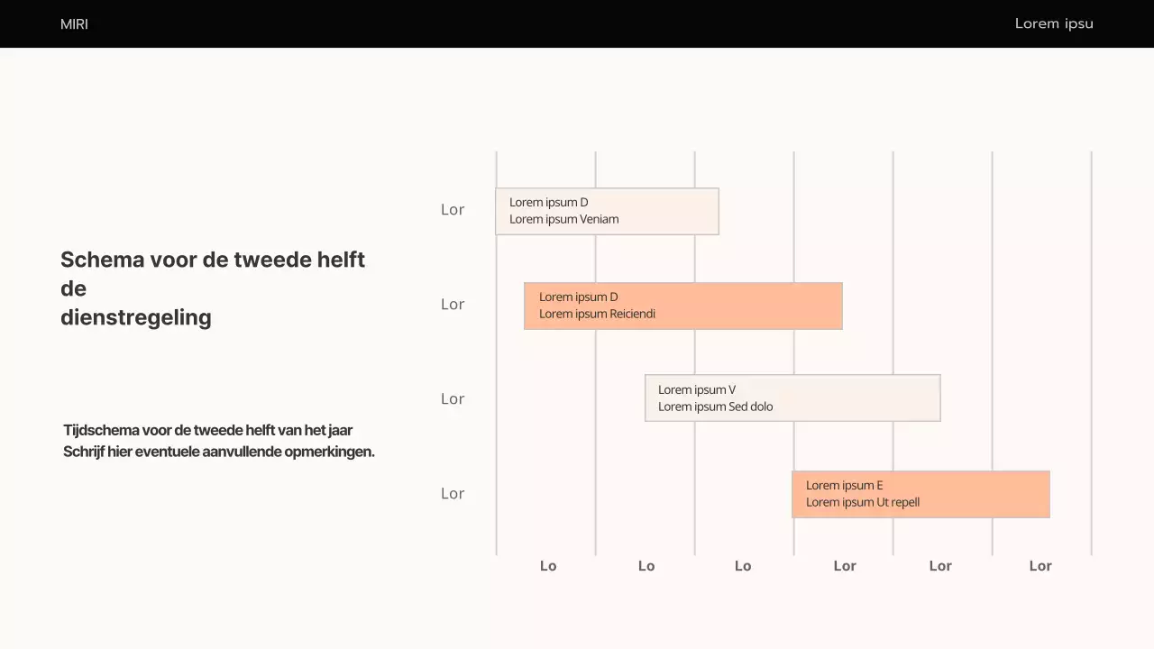 Een eenvoudig businessplan in oranje en beige