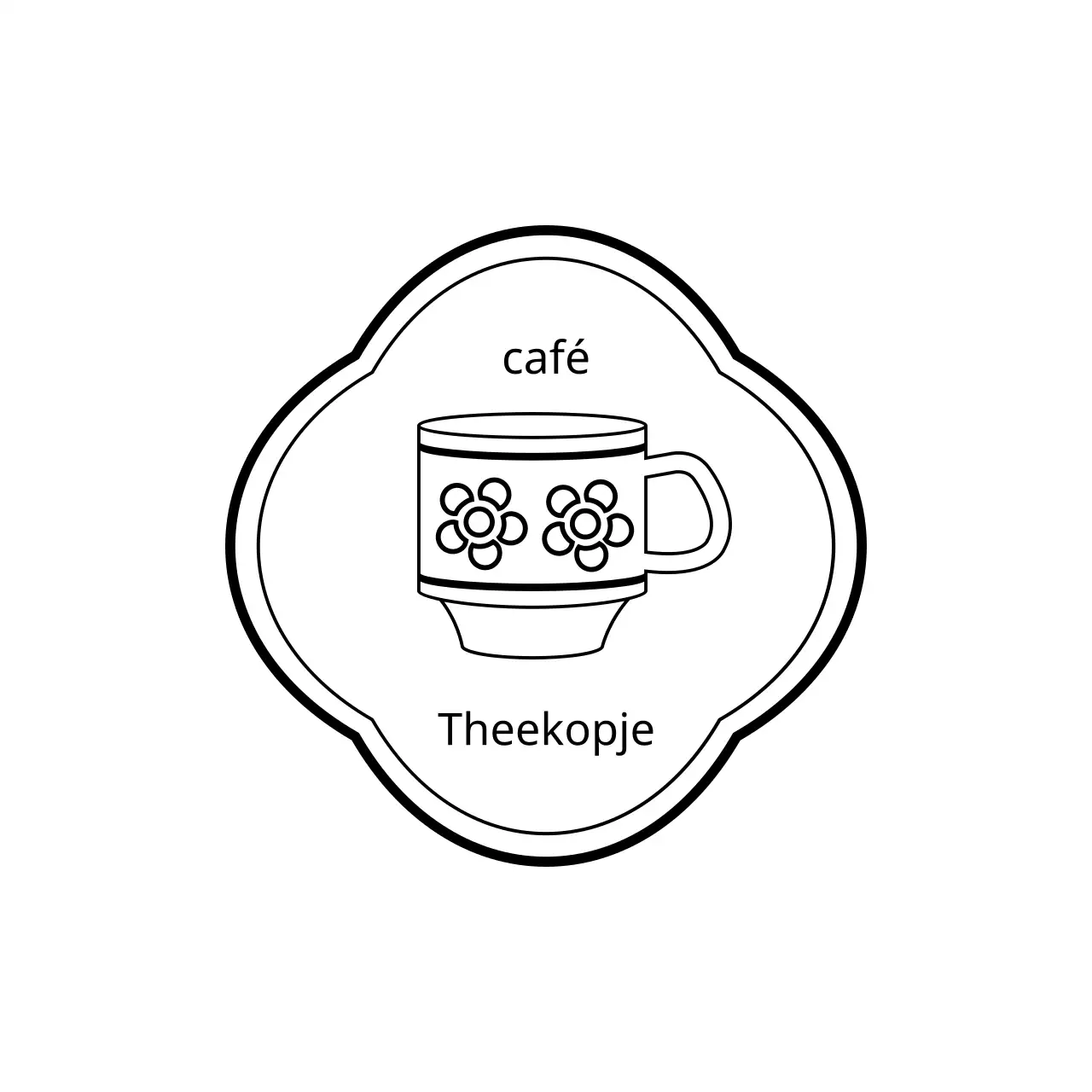 Vintage koffie kop illustratie cafe logo ijs kop