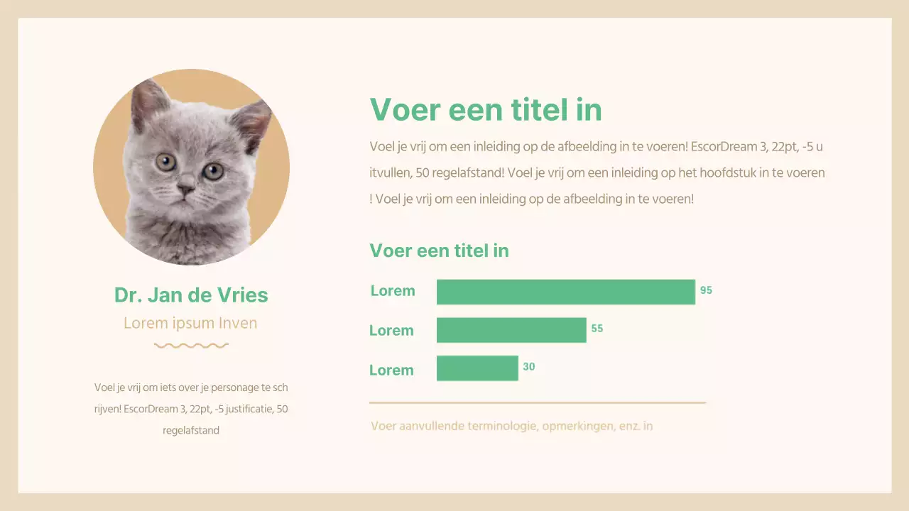 Schattig groen en bruin staafdiagram infographic