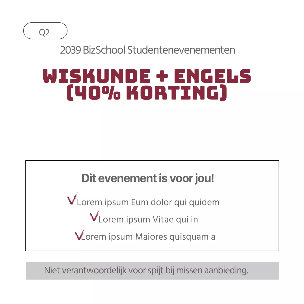 Evenementen voor studenten