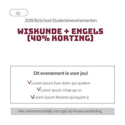 Evenementen voor studenten