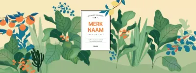 Vers geïllustreerde café bekerhouder