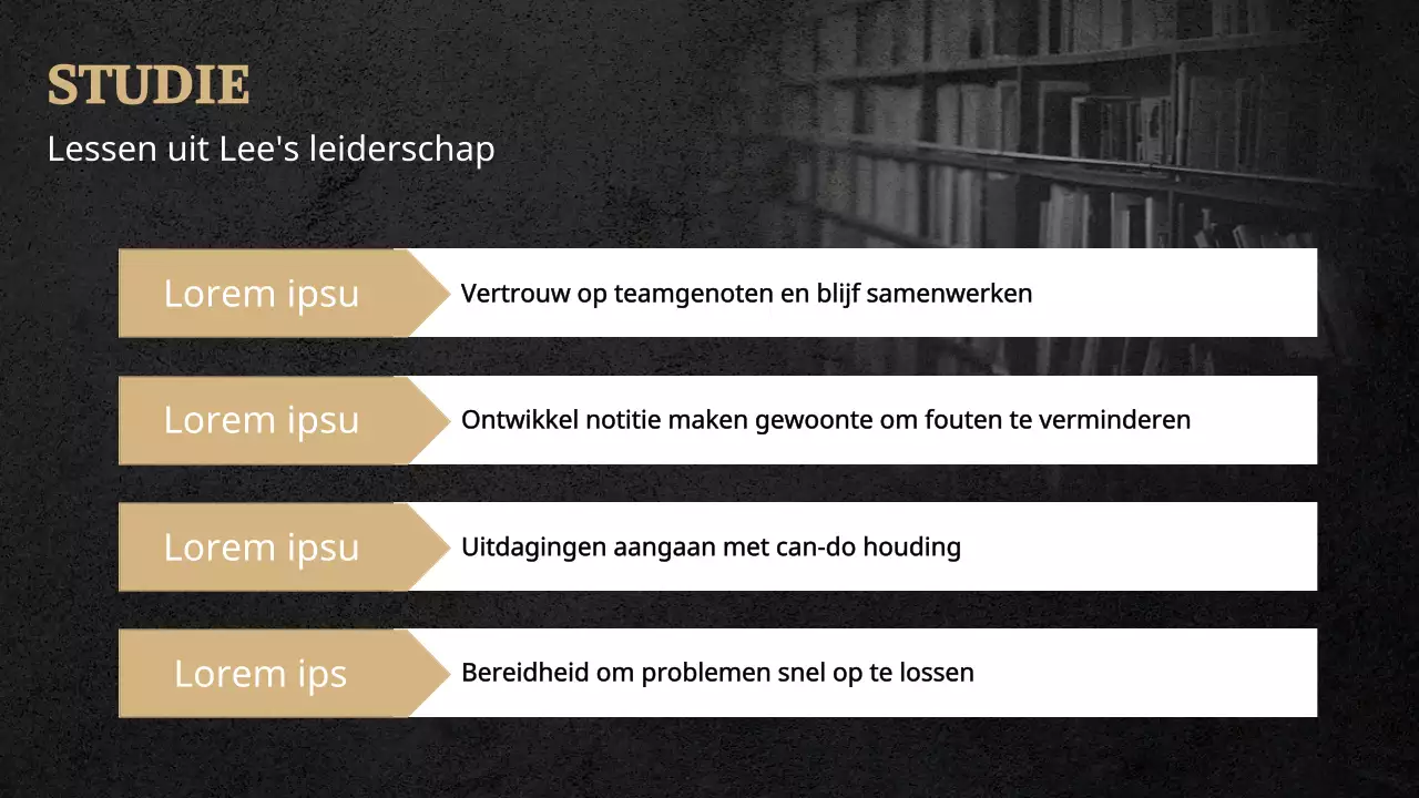 Een traditioneel maar grandioos concept in zwart en goud
