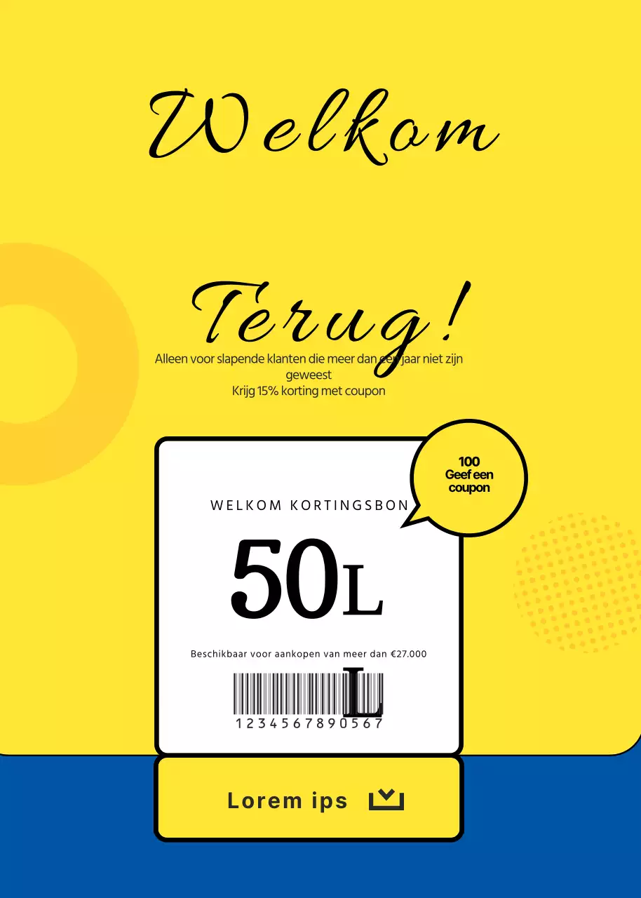 Welkom terug!