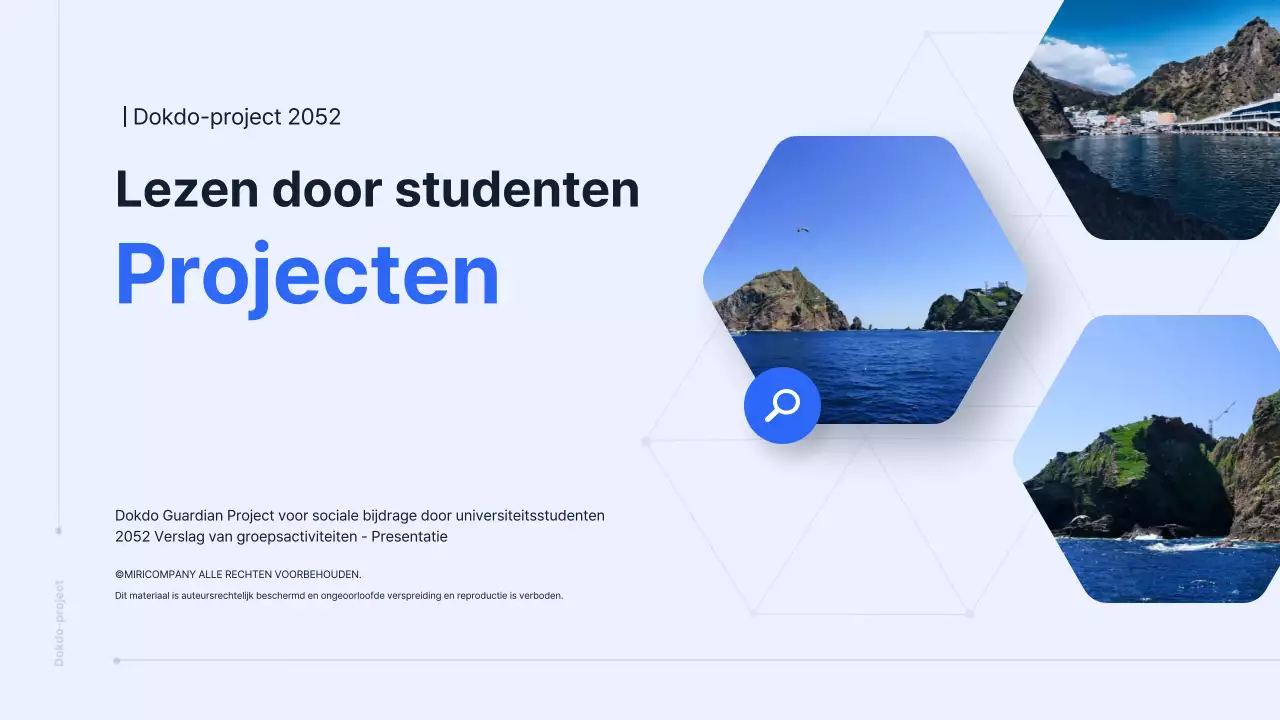 Presentatie over het Blauwe en Grijze Verdedigingsproject voor Dokdo