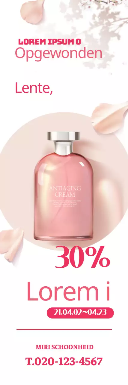Roze Foto Markeer Neat Voorjaars Cosmetica Sale Event