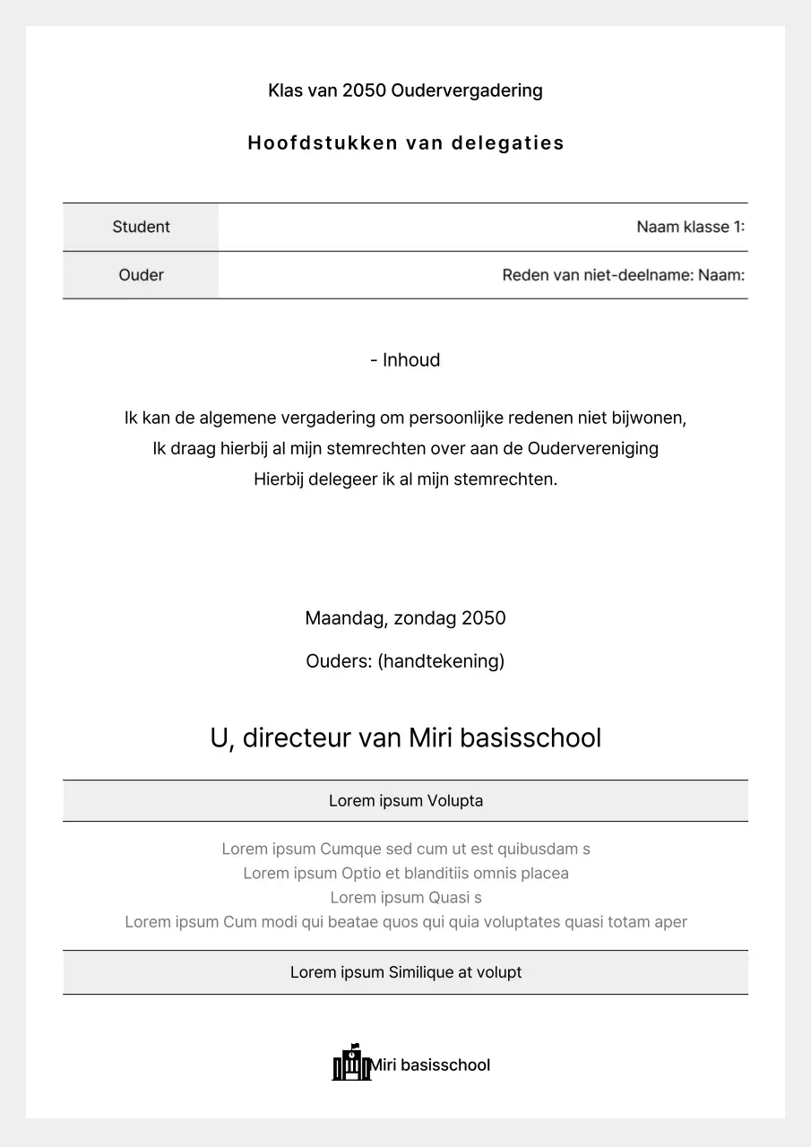 Volmacht voor ouderlijk bestuur met grijze achtergrond
