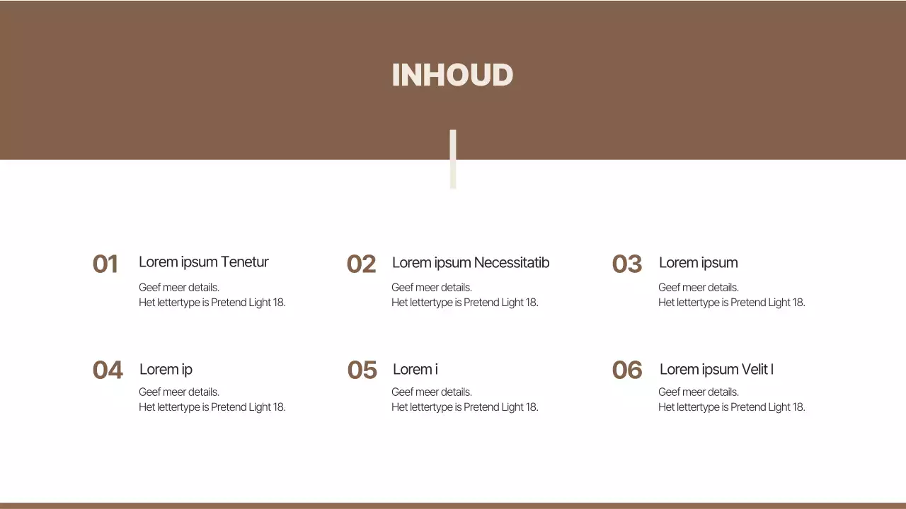 Bruin en eenvoudig voor het presenteren van casestudy's