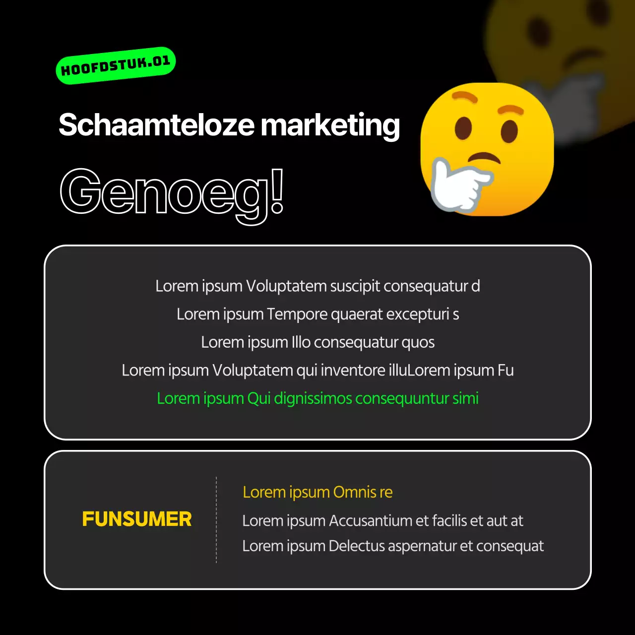 Zwarte en fluorescerende emoji-punten leuke marketing