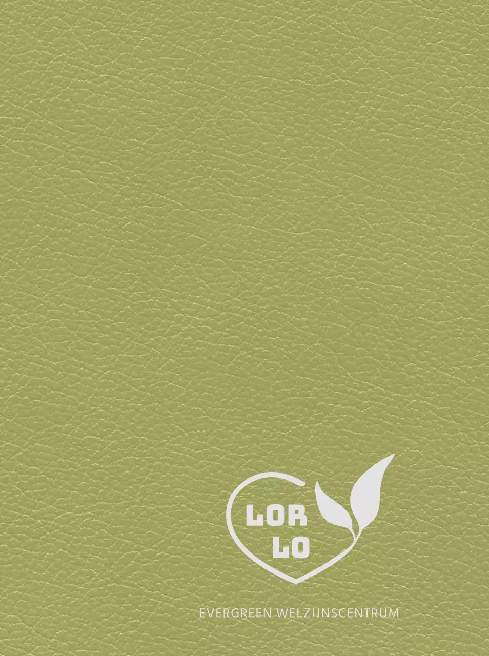 Welzijnscentrum agenda omslag met logo van harten en bladeren