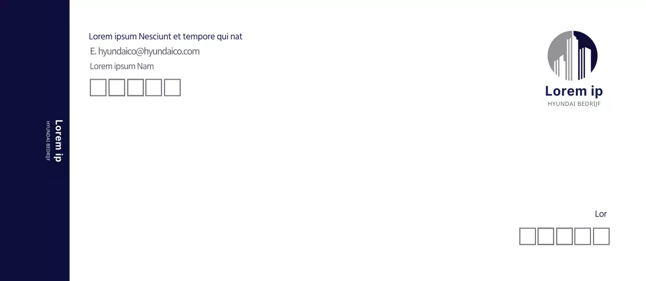 Marineblauw Modern Zakelijk