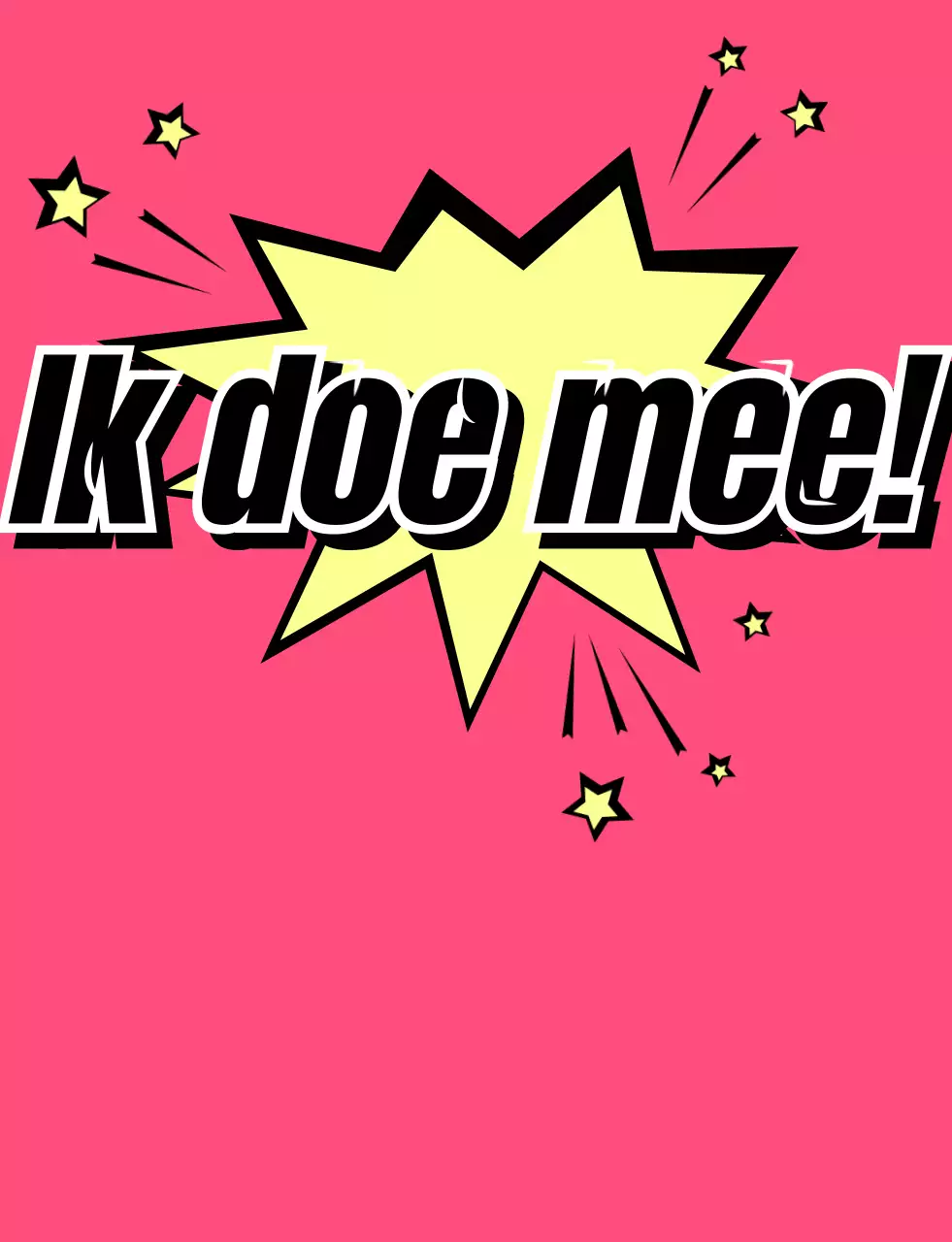 School groep t-shirt met afgeronde cartoon tekst concept