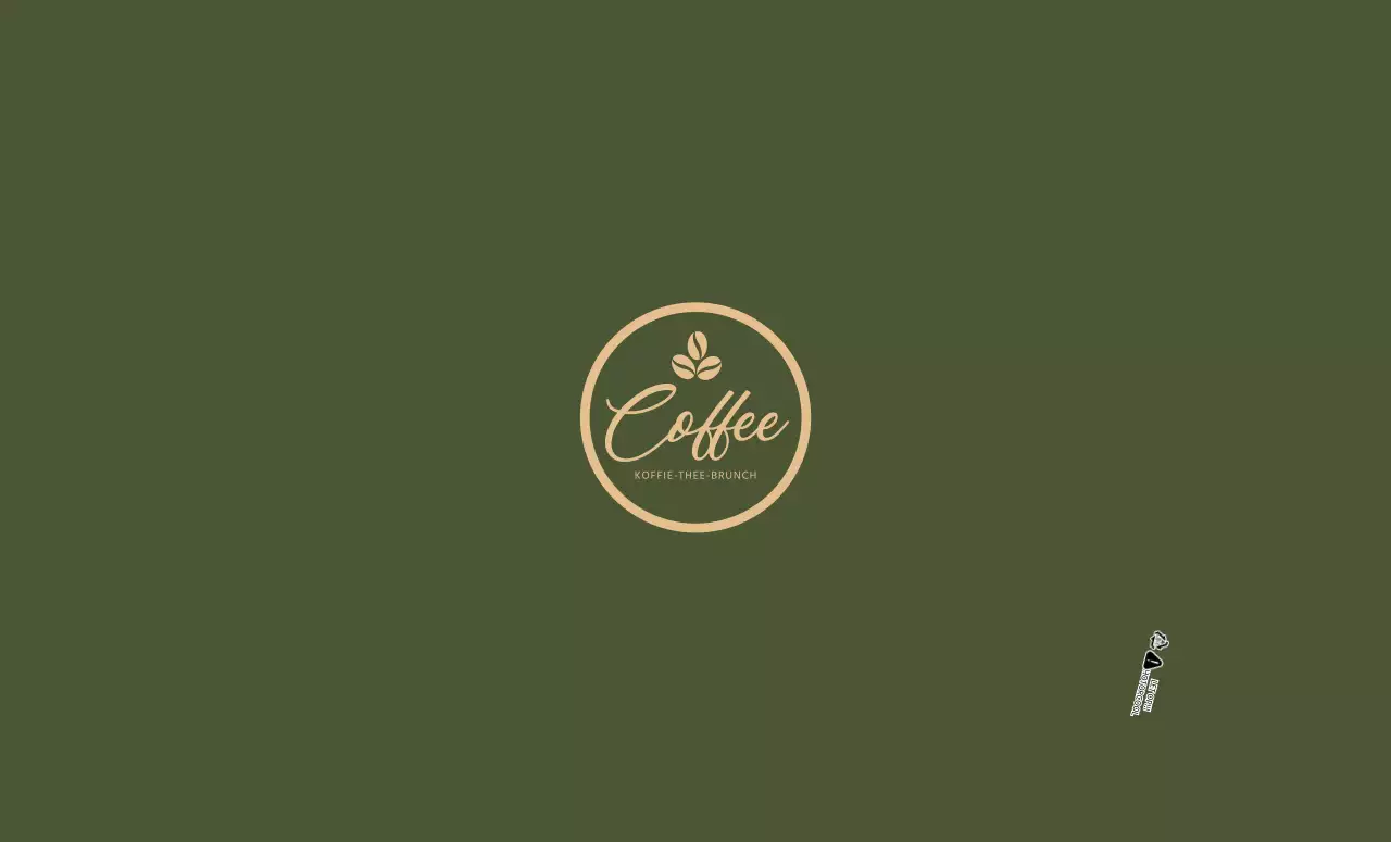 Gouden en groene café-beker