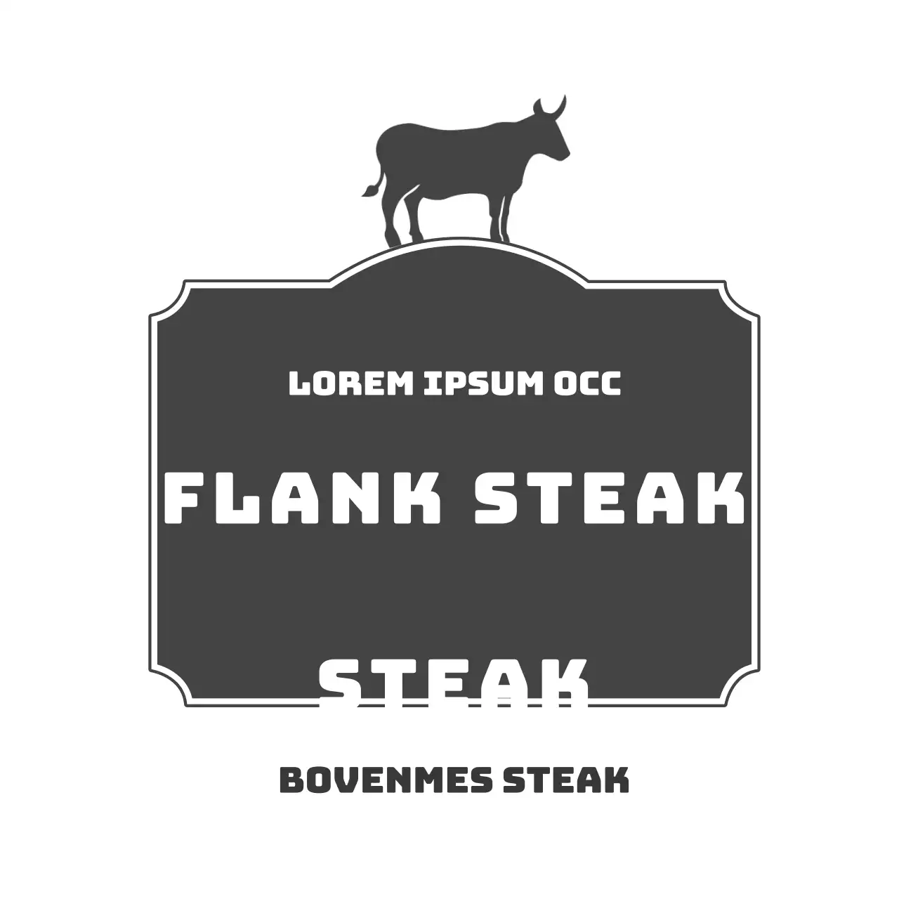 Labels flank steak