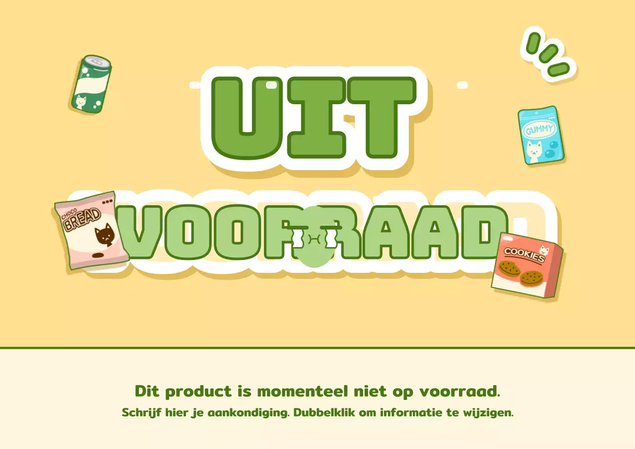 Groene letters niet op voorraad