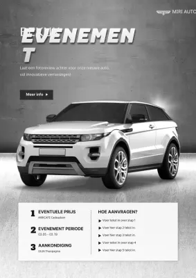 Promoot een grijs, luxe autowinkelevenement