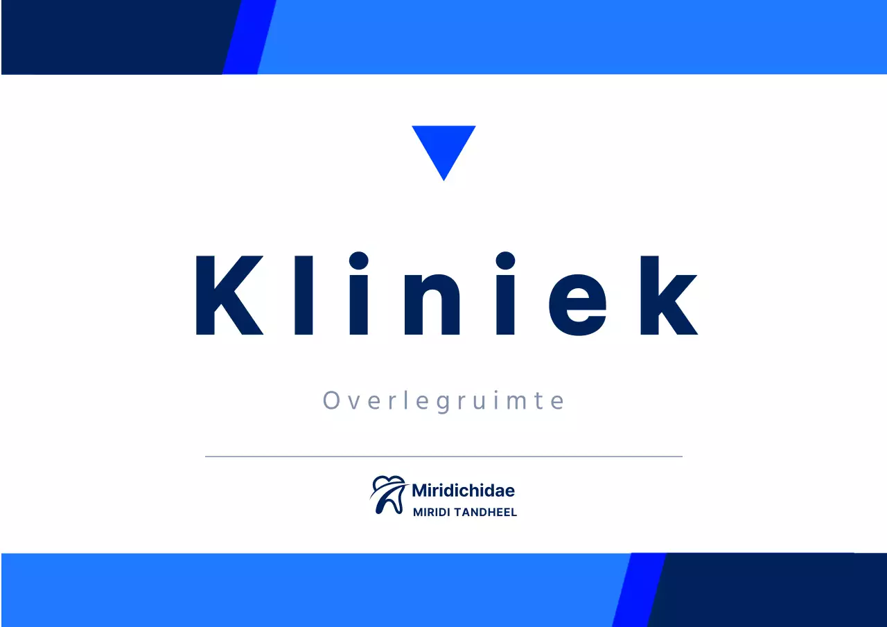 Strakke, eenvoudige stijl kliniek bewegwijzering in zwart en marineblauw