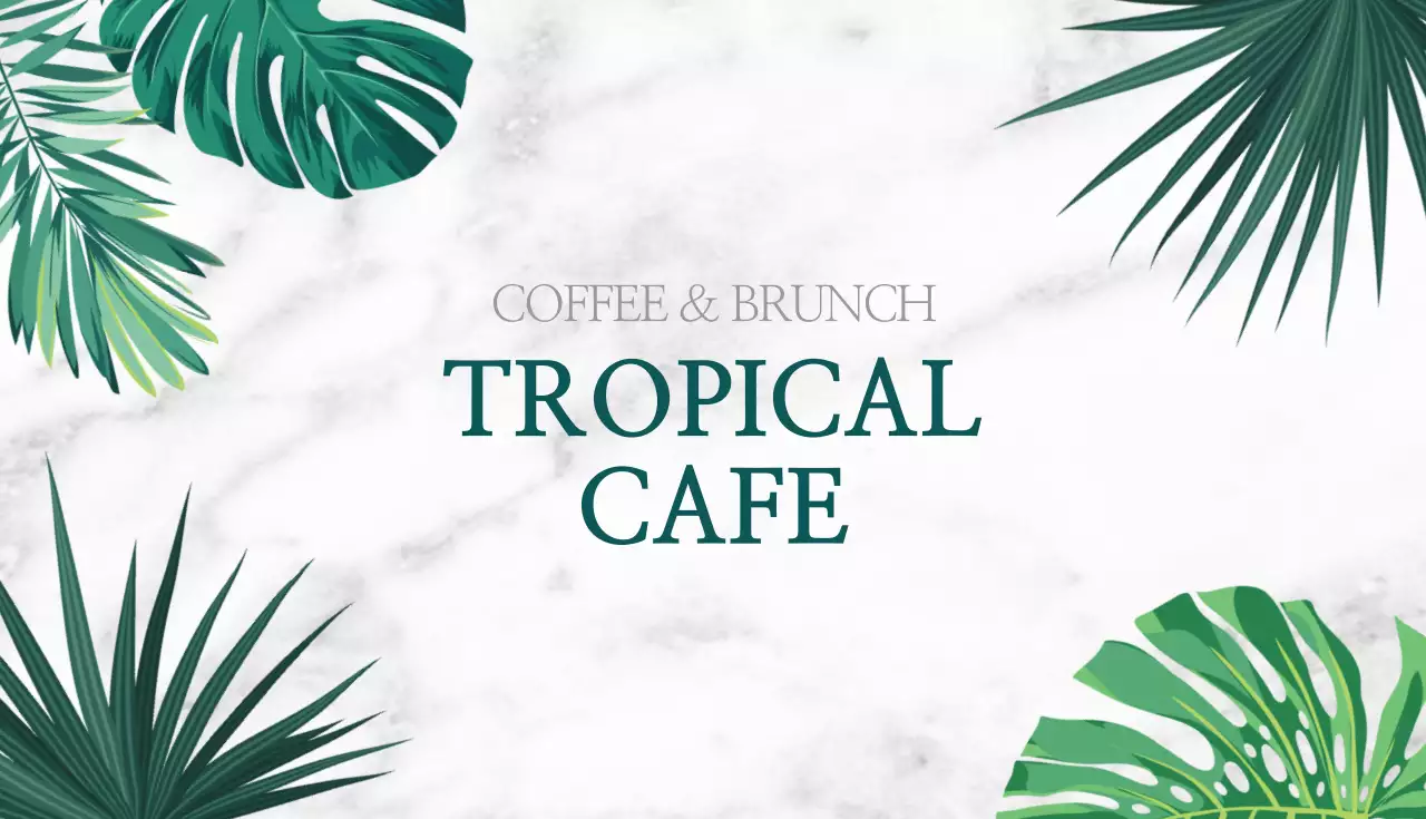 白 シンプル カフェ 名刺