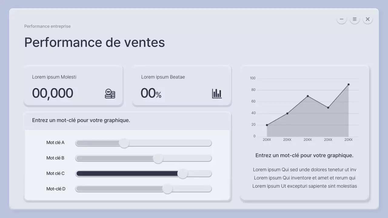 Un profil d'entreprise tridimensionnel bleu et gris