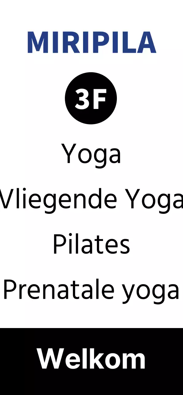 Zwarte moderne schone yoga banner met pilates instructeur