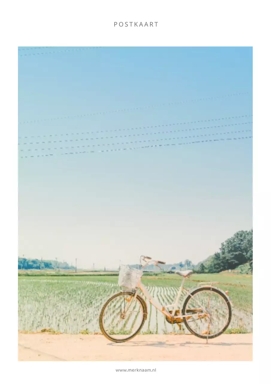 Eenvoudige Postkaart Ontwerp Poster met Landschapsfotografie