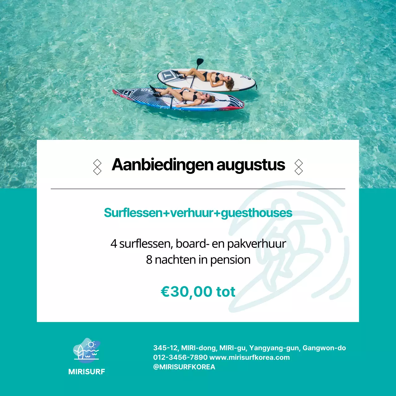 Surflessen CardNews