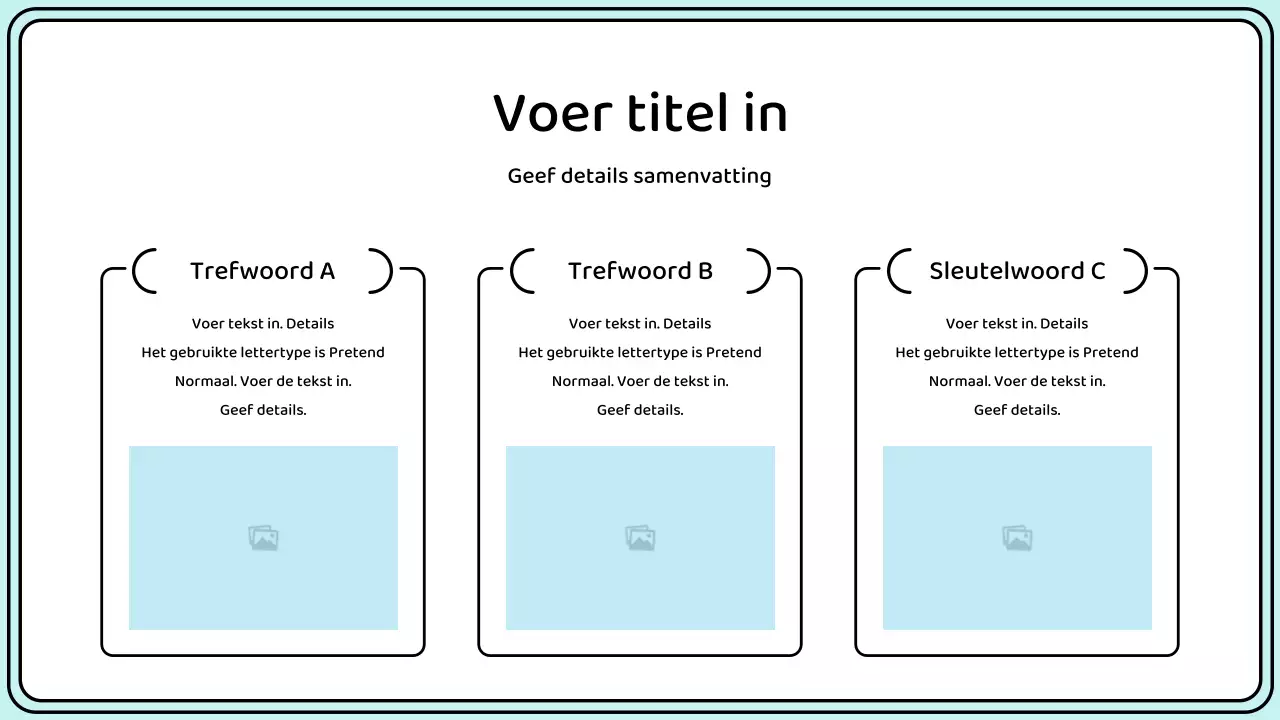Markeer trefwoorden in een eenvoudige lijnstijl in geel en mint