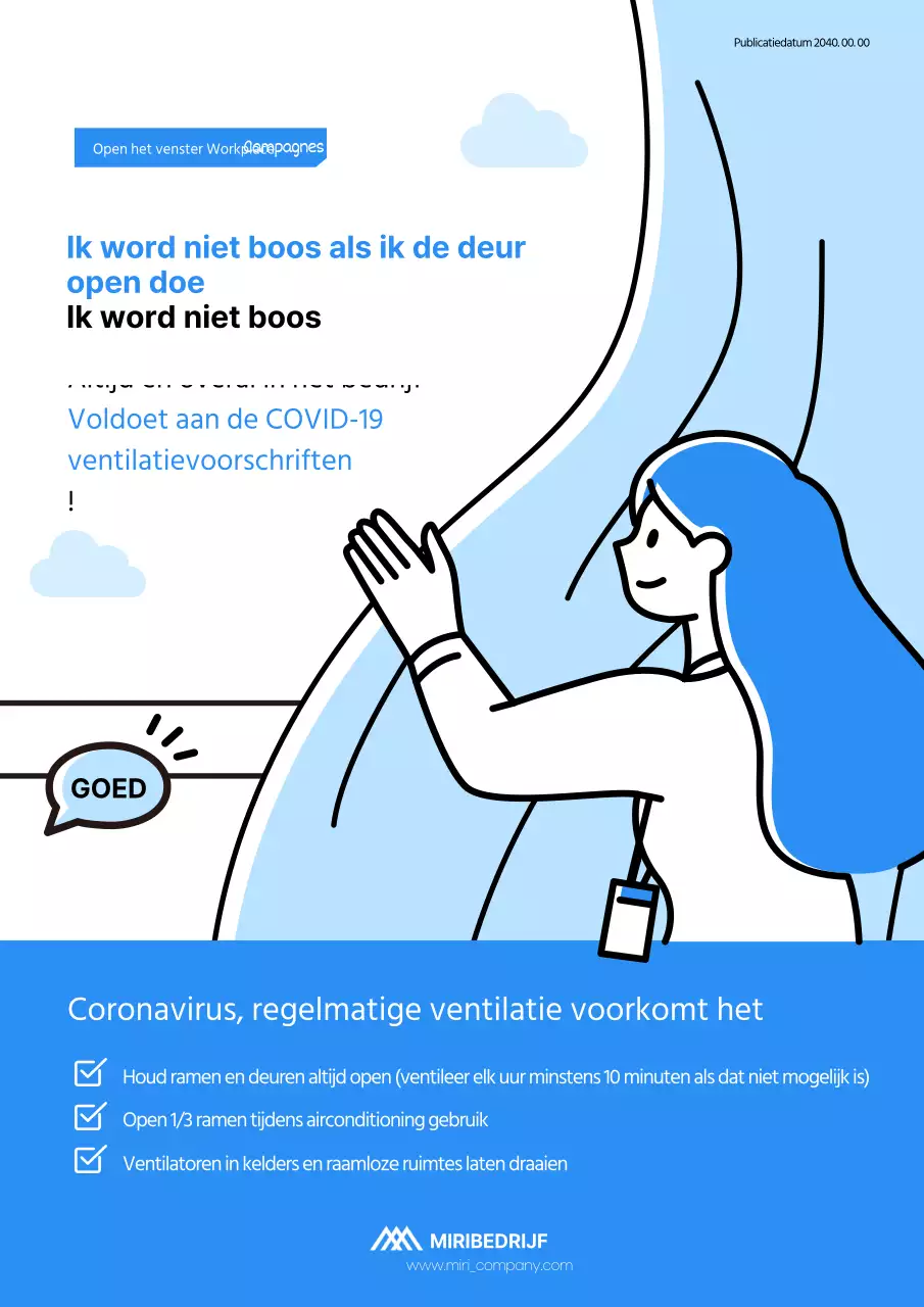 Schattige illustratie organisatie cultuur poster web poster portret in lichte blauwe tinten