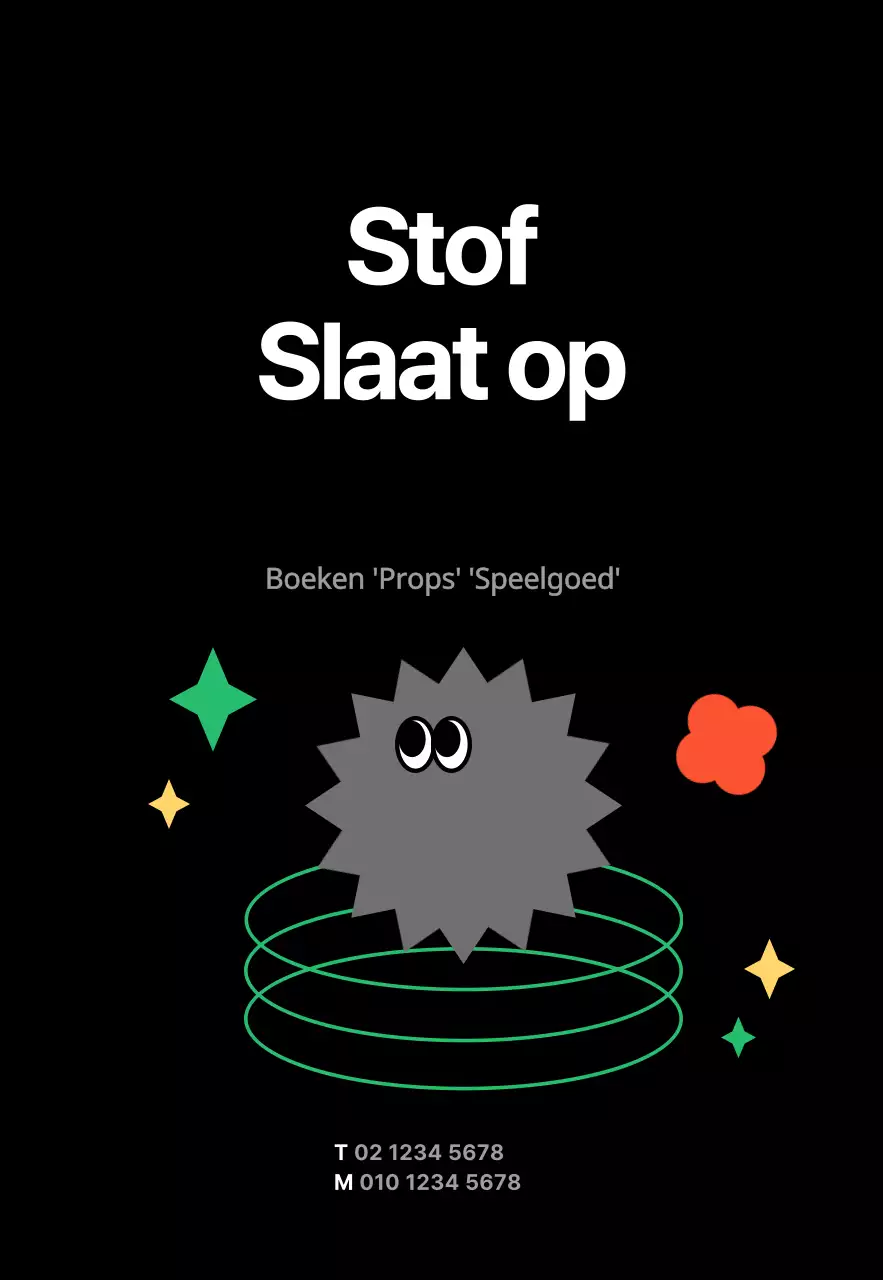 Zwart Schattig Grafisch Algemeen Winkelbord