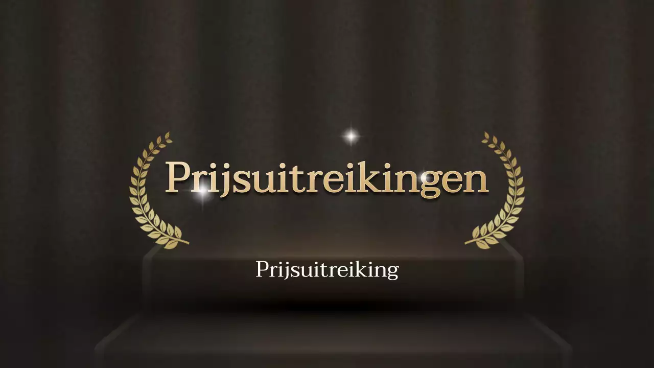 Een gouden en zwarte awards show concept soiree