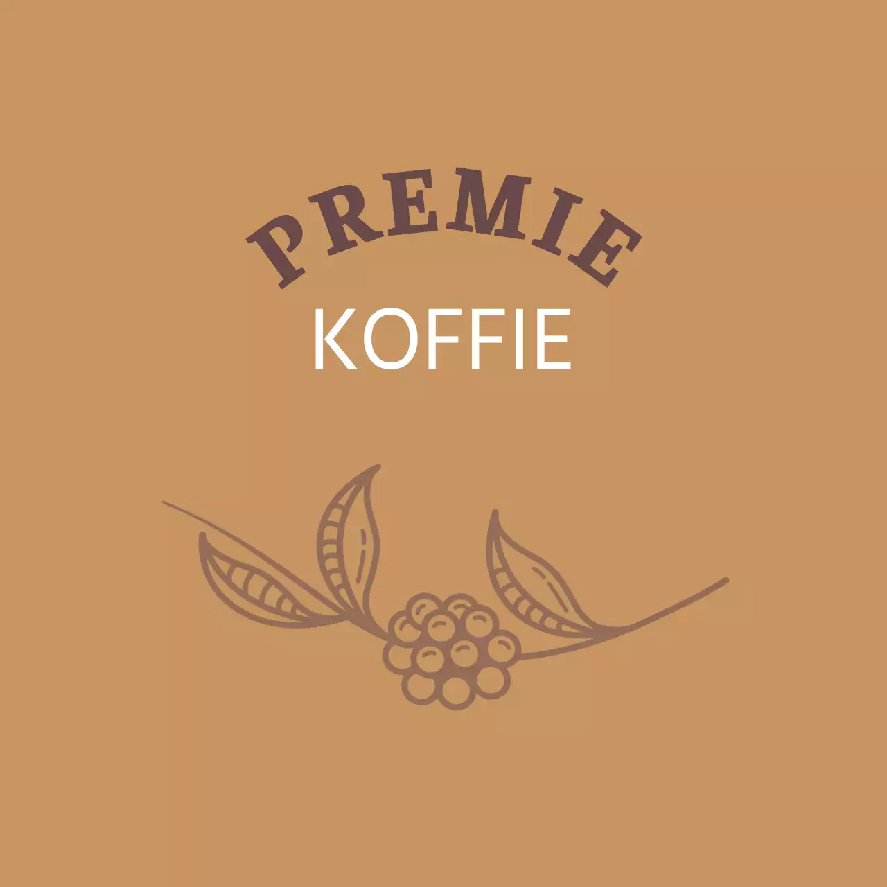 Beige illustratie vintage koffie café label