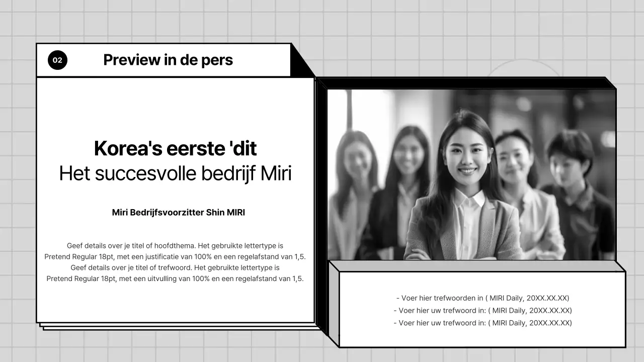 Een grijs, geometrisch bedrijfsprofiel voor een bedrijf PT