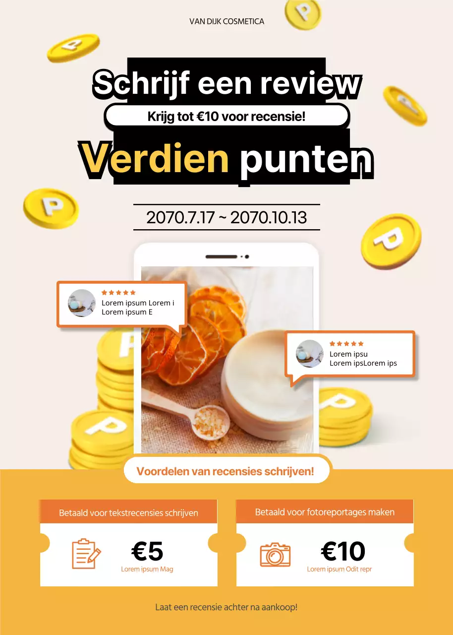 Sinaasappelthema beloond evenement sjabloon