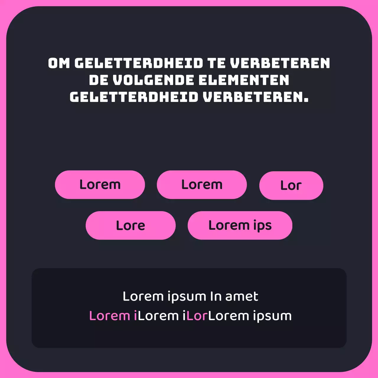 Zwart-roze studerende 3D-schattige alfabetiseringsactie