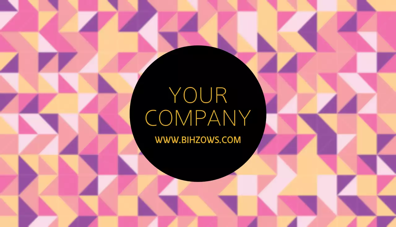 ピンク モダン ビジネス 名刺