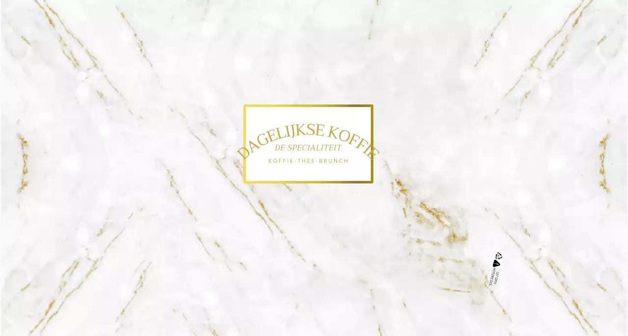 Voor een luxe conceptcafé in goud en wit