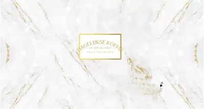 Voor een luxe conceptcafé in goud en wit