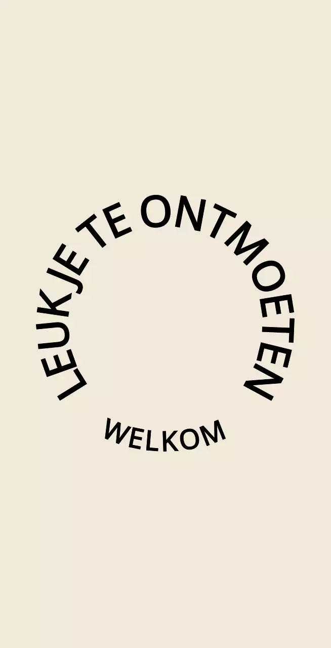 Eenvoudige, emotionele tekststijl in lichtbruin en zwart