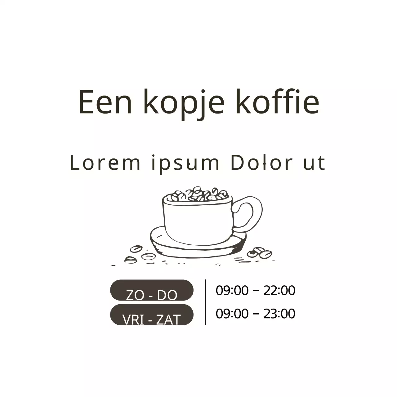 Een kopje koffie