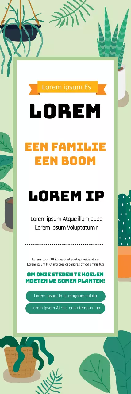 Groene Illustratie Schattige Arbor Day Promotie