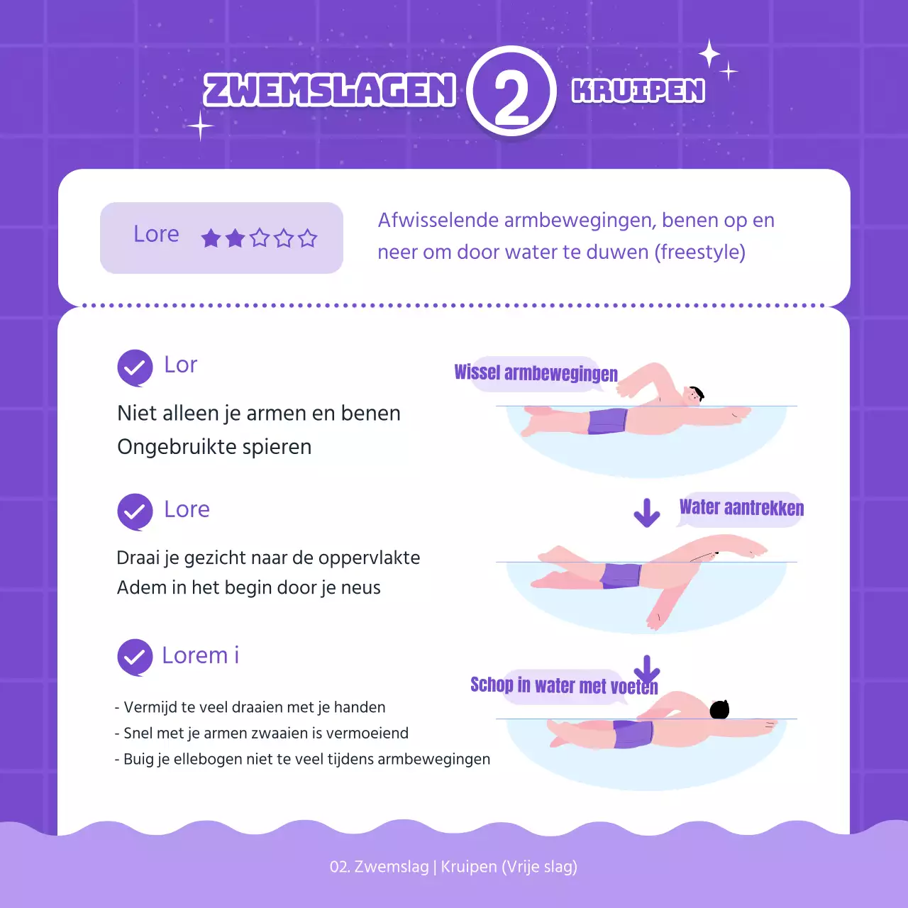 Blauw Roze Punt Illustratie A tot Z van ZwemkaartNieuws